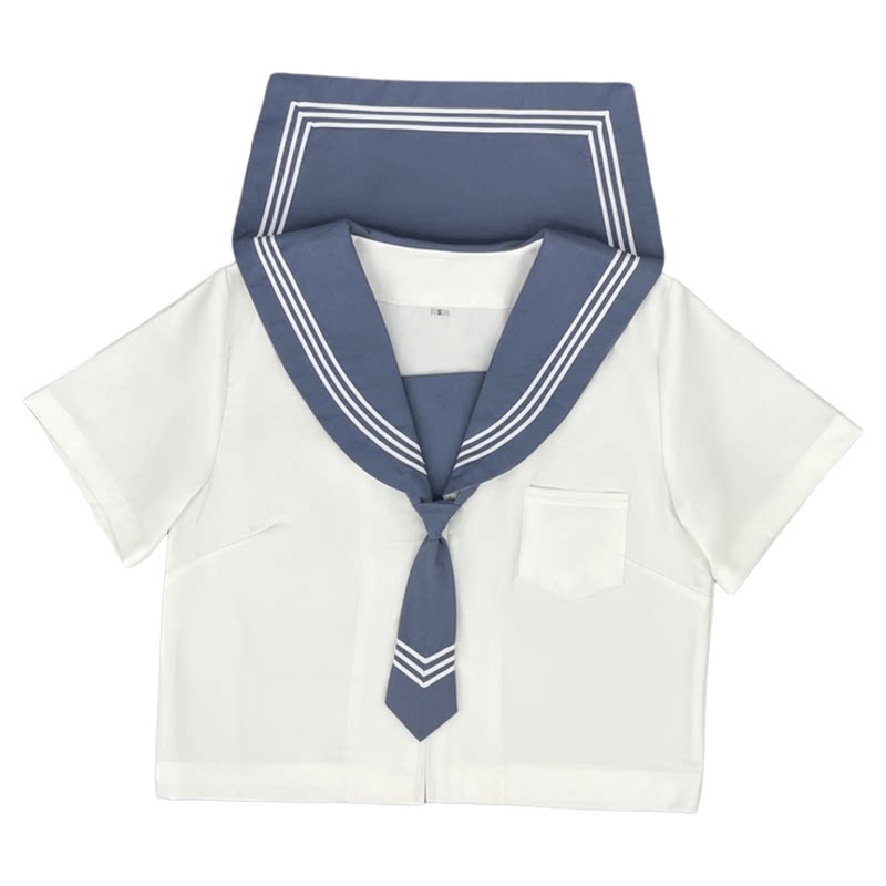 樱奈家蓝领白三本水手服校供感清新穿搭原创日系JK制服学院风校服