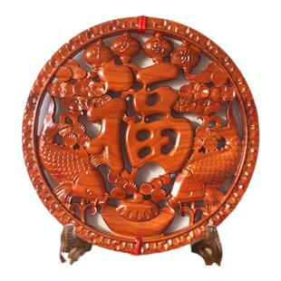 真品桃木福字风水摆件挂件实木雕刻镇宅乔迁送礼家居装饰工艺礼品