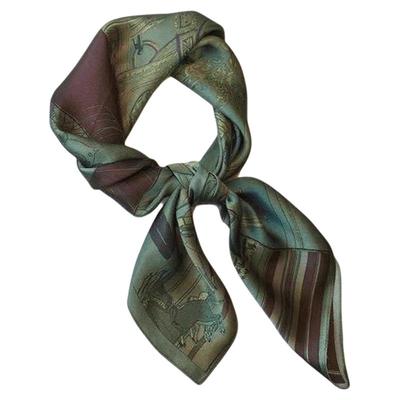 【莱茵绿】70小方巾女百搭文艺装饰复古冬季领巾职业秋冬春秋气质