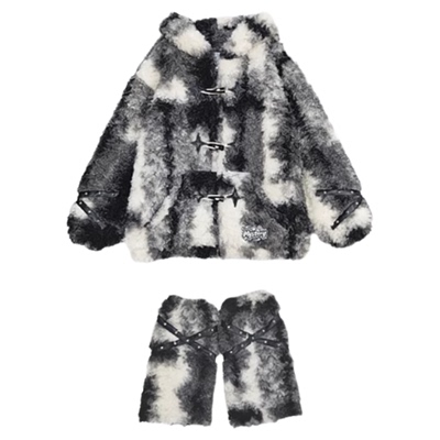 猫愿亚文化甜酷毛绒外套夹棉上衣