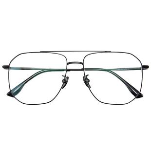 纯钛双梁眼镜男近视大脸胖子加宽大码160mm眼镜框大头近视镜变色