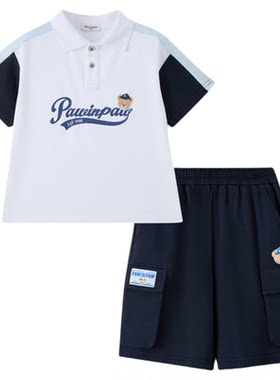 【凉感科技】PawinPaw卡通小熊童装26年夏季新款男童运动套装宽松