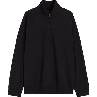 hm卫衣H&M卫衣半拉链加绒