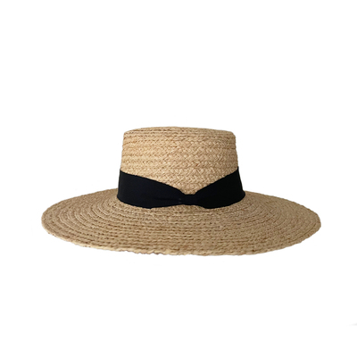 草帽出游法式女春夏平檐大檐帽子