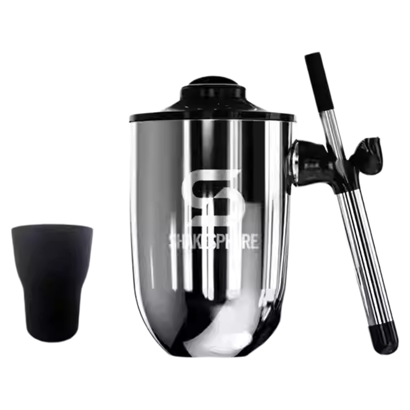 现货英国ShakeSphere时尚冷热咖啡杯高颜值耐高温便捷伸缩钢吸管