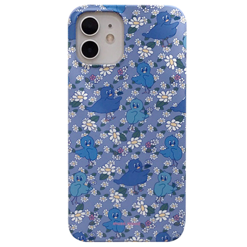 【现货】musemood雏菊蓝鸟手机壳BlueFamily韩国代购适用于iPhone12苹果13复古14