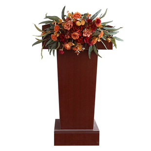 仿真会议桌花下垂花挂式演讲台花束主席台花收银接待花艺商务用花