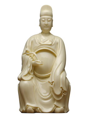 黼山堂陶瓷文昌帝君神像摆件