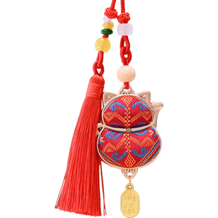 2026民族文创壮锦包挂马年招财猫挂件 壮族礼物送礼纪念品小礼品
