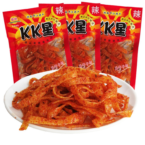 湖南德建KK星辣条超辣变态巨辣辣片死神辣条 怀旧麻辣辣小吃零食