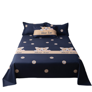 冬季床单单件1.2米1.5m单人学生宿舍简约磨毛非纯棉全棉双人灰色