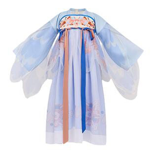 年衣童装女童唐装汉服夏季薄款儿童改良襦裙古装演出服连衣裙汉服