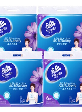 超韧家用餐巾纸24包L软抽纸维达