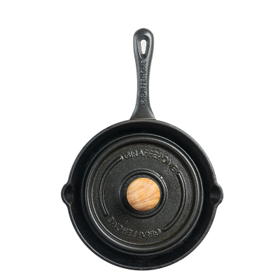 珐琅铸铁锅帕尼尼锅带压板条纹锅