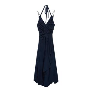 设计师品牌 IMMI 新款女士真丝花边吊带连衣裙银泰百货 300124
