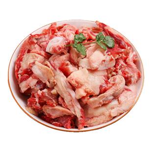 犟阿牛 原切带骨牛碎肉4斤清真生鲜牛肉边角料剔骨肉筋脆骨偏肥