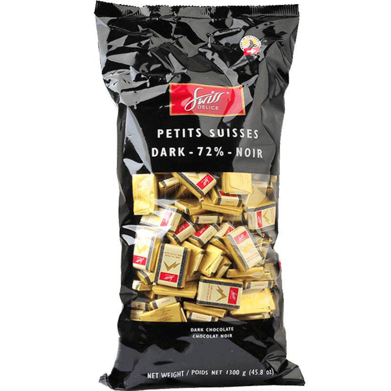 现货瑞士进口swiss delice狄妮诗72%32%纯正可可脂牛奶黑巧克力块