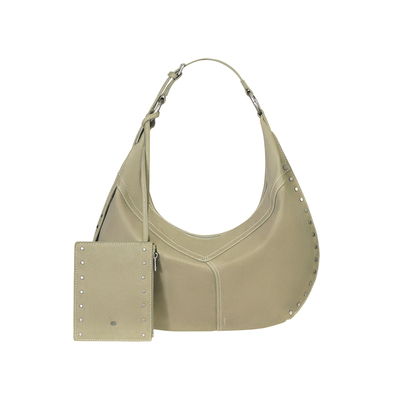 韩国standoil女包ClingBag铆钉新月25秋冬新款单肩棒球腋下手提包