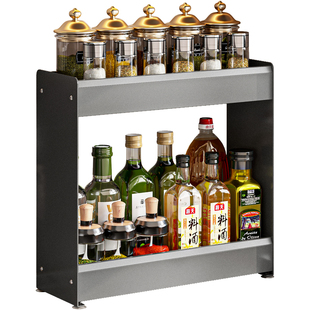 新款厨房调料置物架台面式窄款小尺寸佐料架酱油醋调味瓶收纳架子