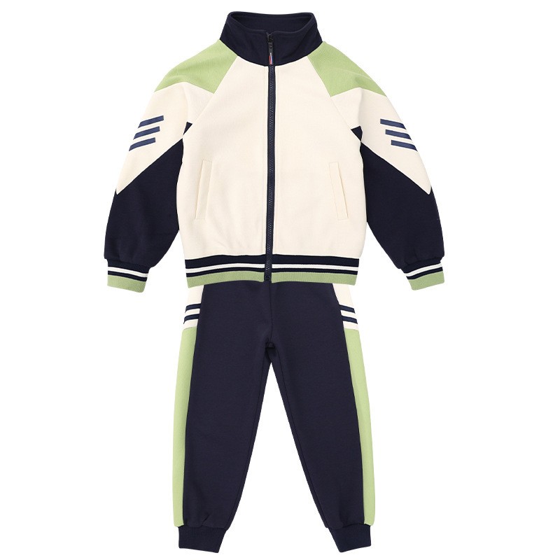 清新绿色幼儿园园服春秋套装小学生校服夏季班服运动会儿童节表演