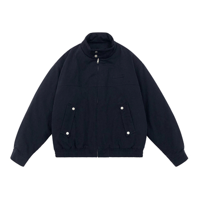 美式复古夹克冬装厚外套男2026新款立领加厚休闲短款棉服冬季男生