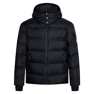 【90白鸭绒】曼加龙冬季男士黑色百搭保暖休闲外套新款连帽羽绒服