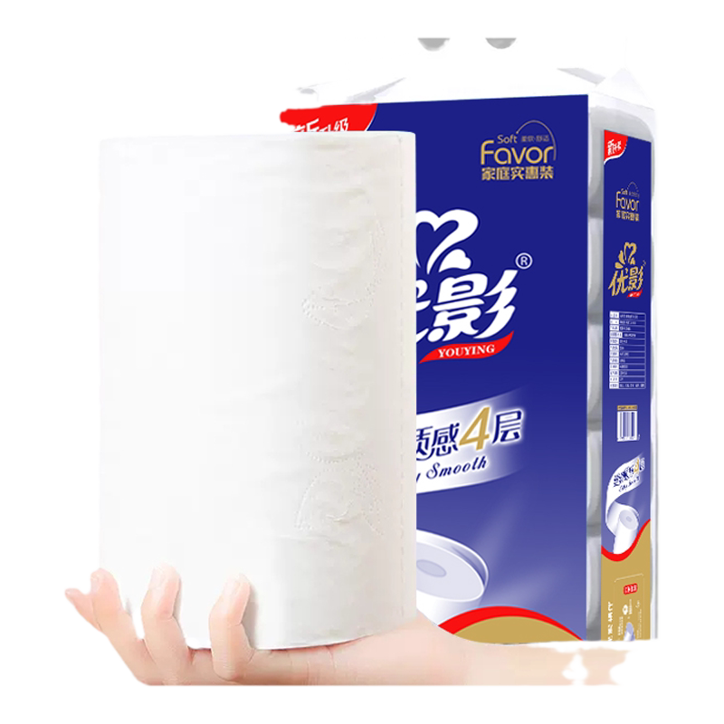9.6斤32卷4层大粗卷卫生纸优影