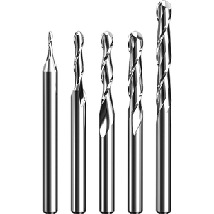 威特3.175双刃螺旋球头铣刀木工浮雕开粗钨钢铣刀数控雕刻机刀头