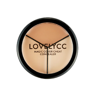 清仓！韩国LOVELYCC魔力三色遮瑕盘遮黑眼圈斑点妆容打底修容提亮