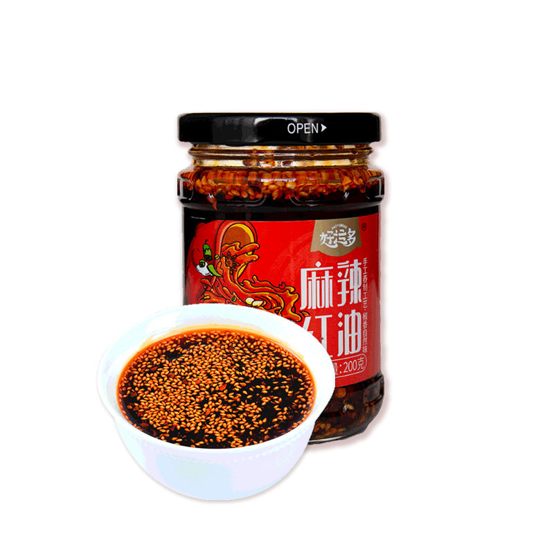 好运多麻辣红油200g瓶装四川特产