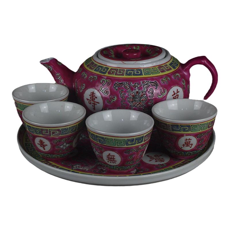 景德镇厂货陶瓷绘画茶具收藏老瓷