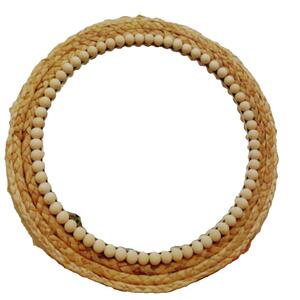 藤编梳化妆创意艺术户外拍摄装饰道具圆镜挂镜民宿客厅玄关墙壁