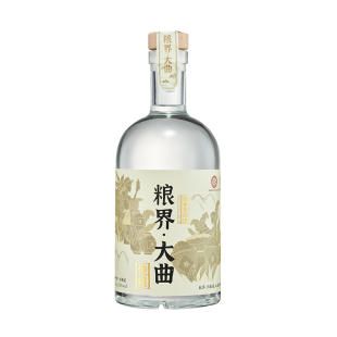 粮界大曲42至55度750ml一瓶纯粮食浓香型固态发酵高度白酒整箱装