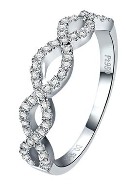 莫桑石麻花戒指时尚温柔