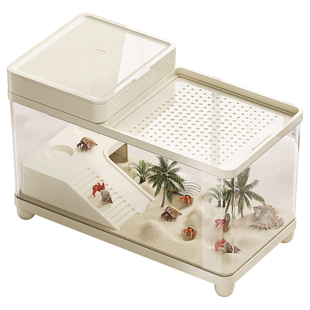 寄居蟹饲养箱小型豪华别墅螃蟹相守蟹专用生态龟缸爬台养乌龟套装