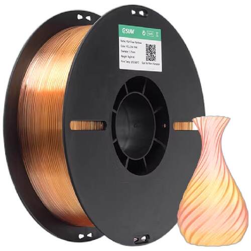 易生eSUN 透明彩虹PLA-Clear Rainbow彩虹色 单色 3D打印机半透明彩虹色FDM耗材高精度不堵头不翘边1KG 1.75