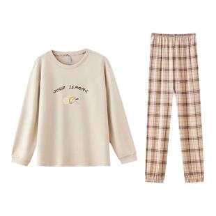 【特价】秋季女士家居服可外穿长袖运动休闲宽松睡衣女薄款