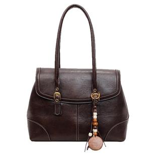 高级感复古大容量包包2025新款通勤女士单肩腋下包外出手提公文包