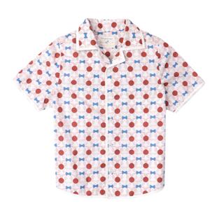 54 Little家现货菲律宾gingersnaps SS24男宝中性短袖衬衫短裤