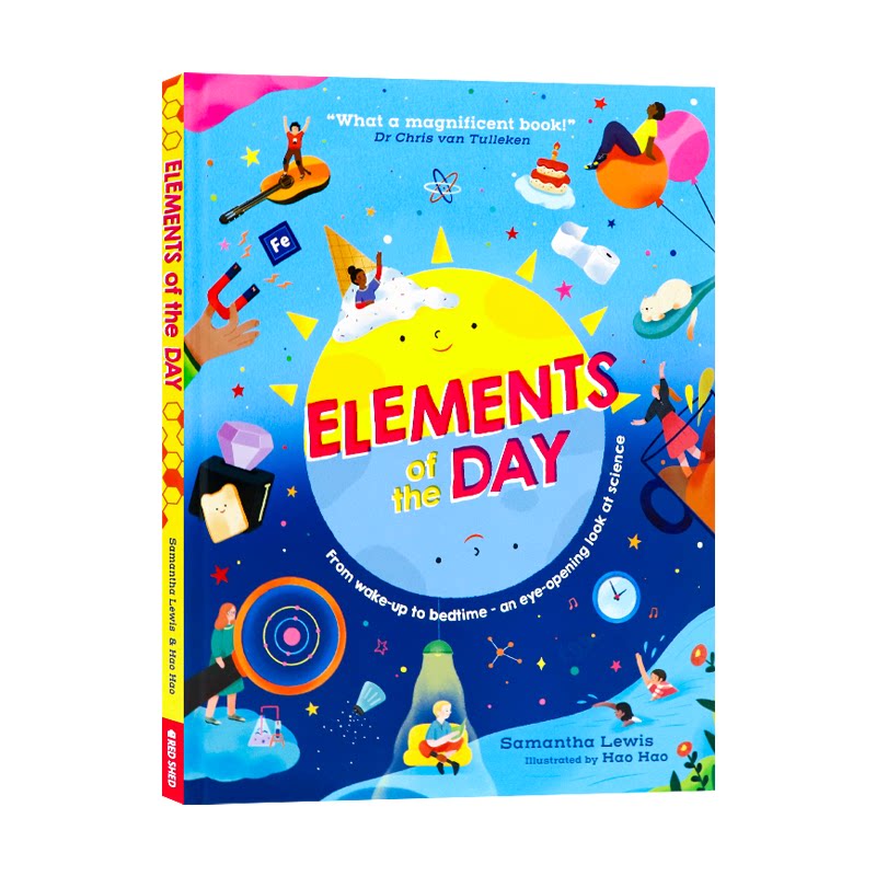 一天中的元素 英文原版 Elements of the Day 儿童化学启蒙科普绘本 日常生活中的化学元素知识 精装彩色插图小学生趣味科普课外书