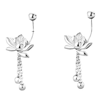时尚高级感莲花流苏耳钉精