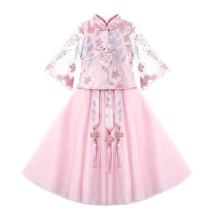 汉服女童2025新款春秋儿童唐装中国风拜年服秋冬古装女公主裙冬装