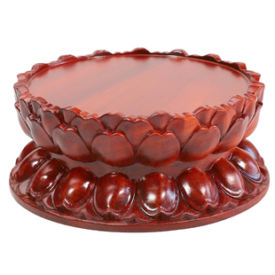 莲花底座加高佛像神像观音菩萨财神关公香炉坐台家用供佛实木红木