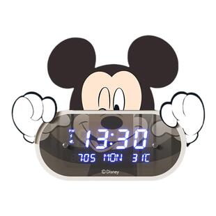 网红米奇挂钟客厅装饰2026新款万年历电子时钟挂表简约现代创意