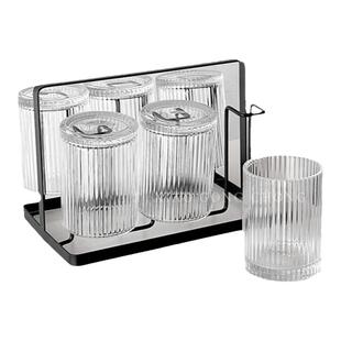 简约玻璃杯水具套装高级感客厅待客家用喝水杯子咖啡杯茶杯果汁杯