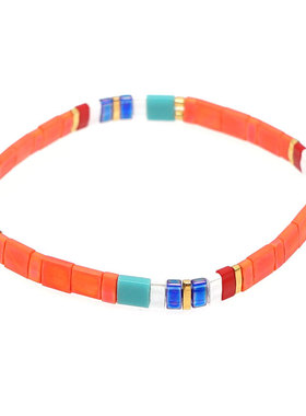 ins小众设计波西米亚个性日韩风彩虹tila米珠个性中性男女小手链