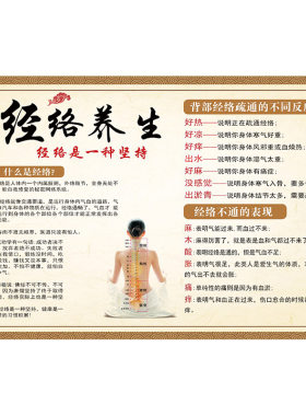 经络不通壁纸中医墙纸理疗馆海报