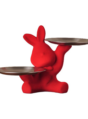 创意兔子入户玄关钥匙收纳摆件