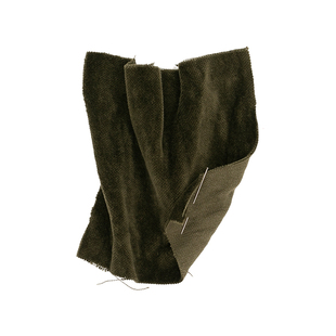 事儿 全棉平绒可塑面料-秋冬季记忆变形风衣外套设计师布料老苔绿