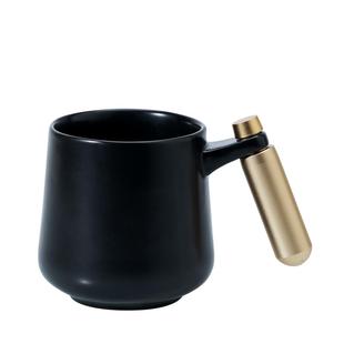 原创金属把手马克杯 陶瓷杯 咖啡杯杯子水杯雕刻LOGO高端礼品定制